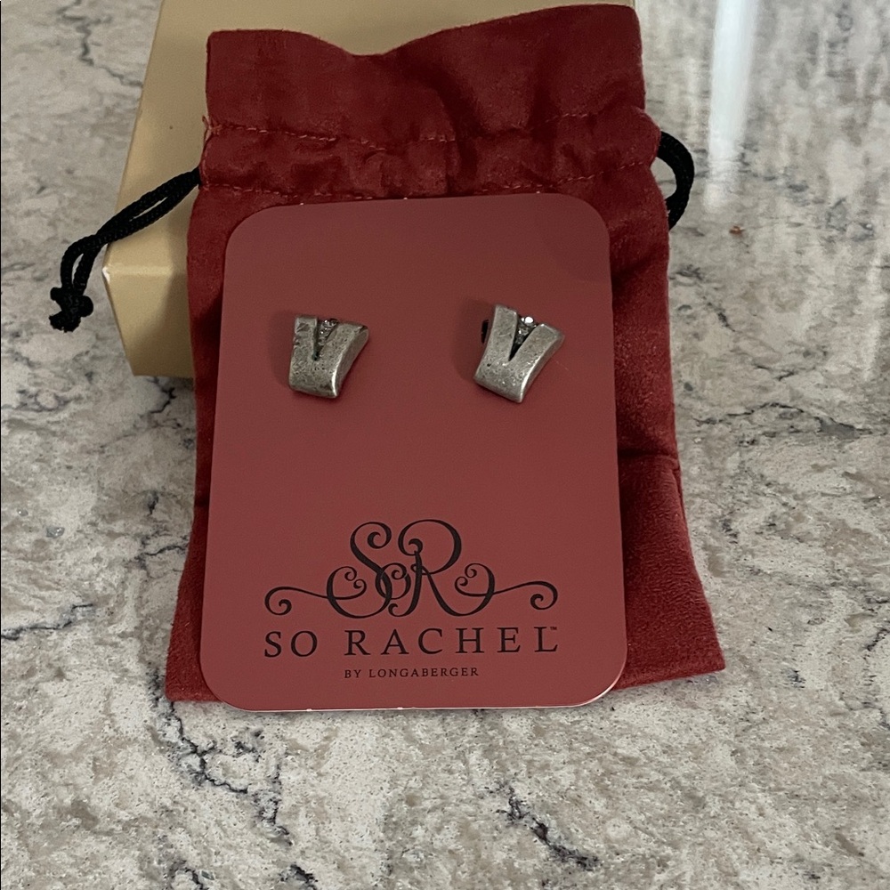 Longaberger Silver Earrings So Rachel. New